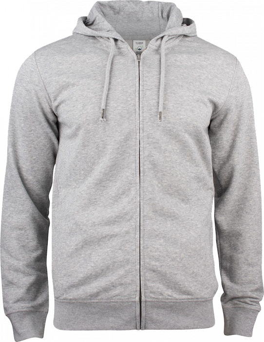 Clique - Organic Cotton Premium Hoody Full Zip - Grey