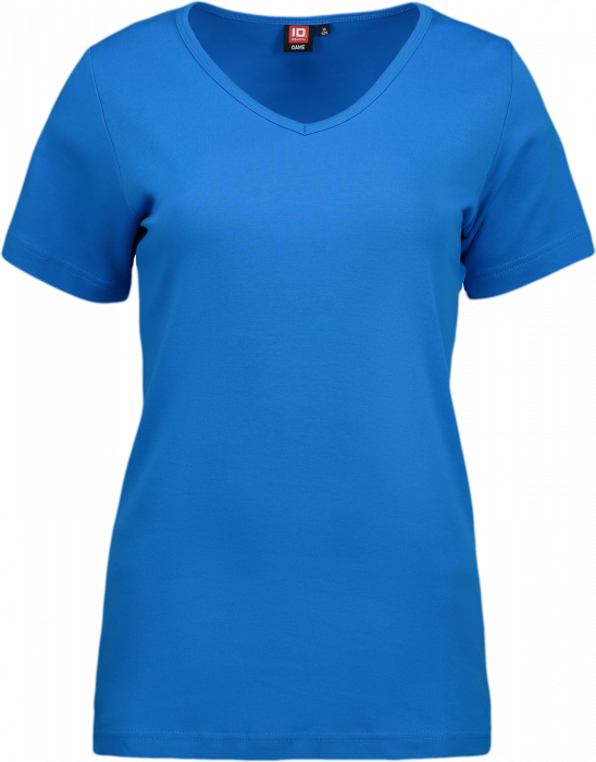 ID - Ladies' Interlock T-Shirt V-Neck - Türkis