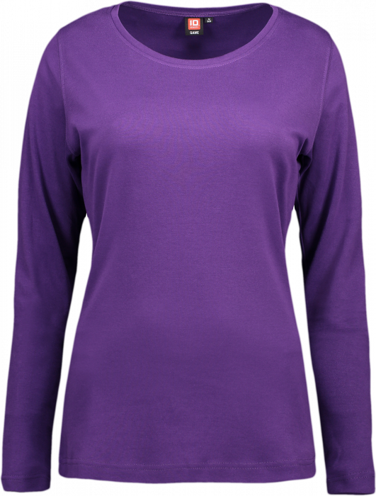 ID - Ladies' Interlock T-Shirt Long-Sleeved - Paars