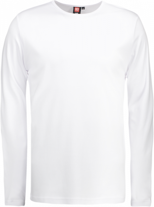 ID - Mens' Interlock T-Shirt Long-Sleeved - Biały