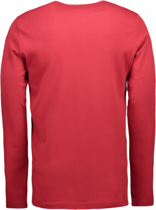 ID - Mens' Interlock T-Shirt Long-Sleeved - Czerwony