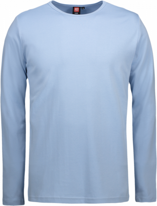 ID - Mens' Interlock T-Shirt Long-Sleeved - Ljus blå