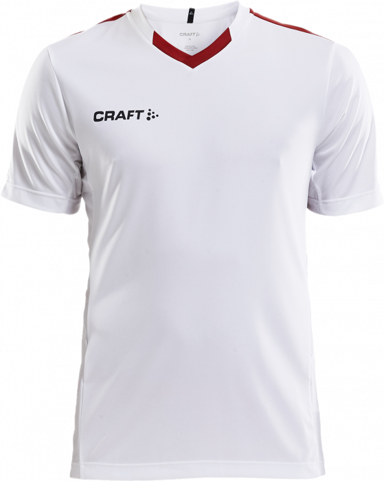 Craft - Progress Contrast Jersey Junior - Biały & czerwony