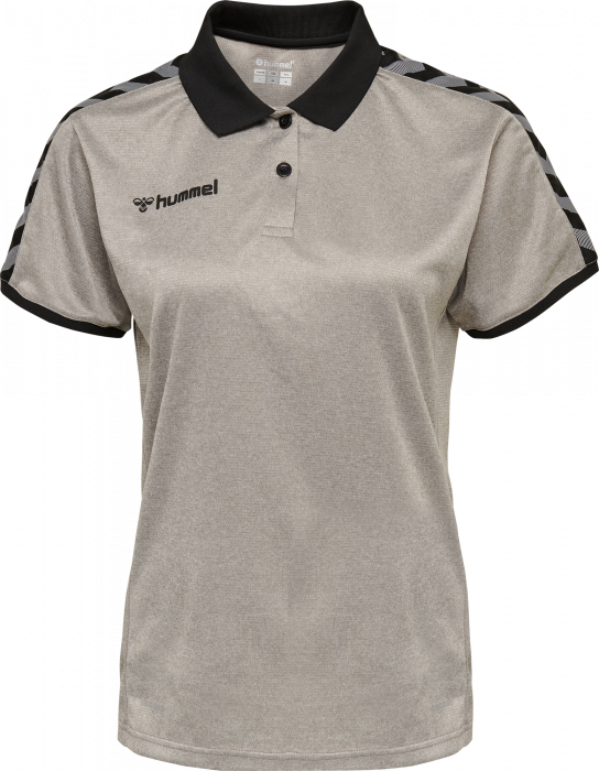 Hummel - Authentic Woman Functional Polo - Grey Melange & czarny