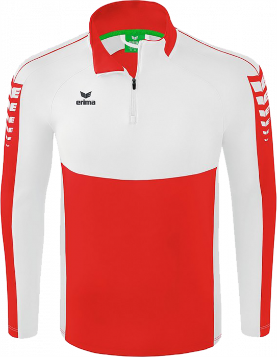 Erima - Six Wings Training Top - Bianco & ruby red