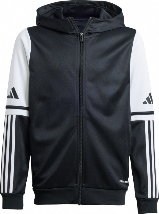 Adidas - Squadra 25 Hoodie With Full Zip - Svart & vit