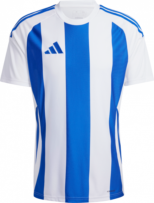 Adidas - Striped 24 Player Jersey - Branco & azul real