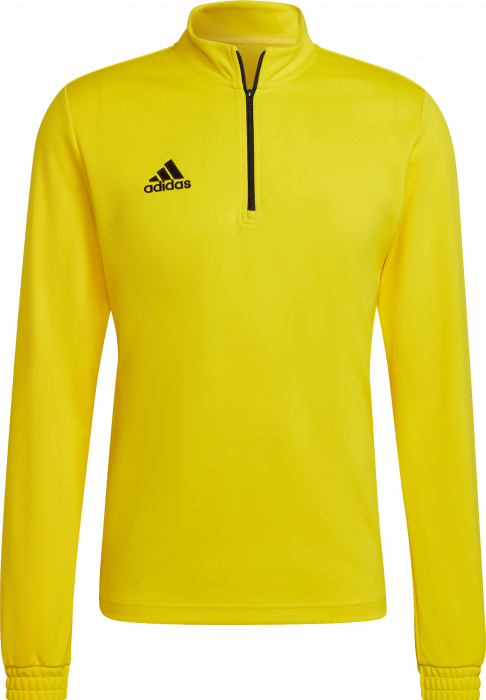 Adidas - Entrada 22 Træningstrøje Med Halv Lynlås Børn - T Yellow & sort