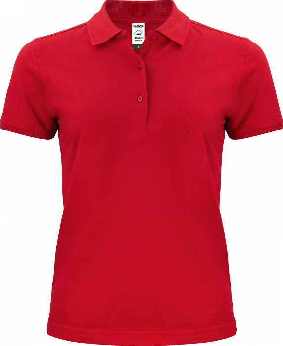 Clique - Classic Organic Polo For Women - Röd