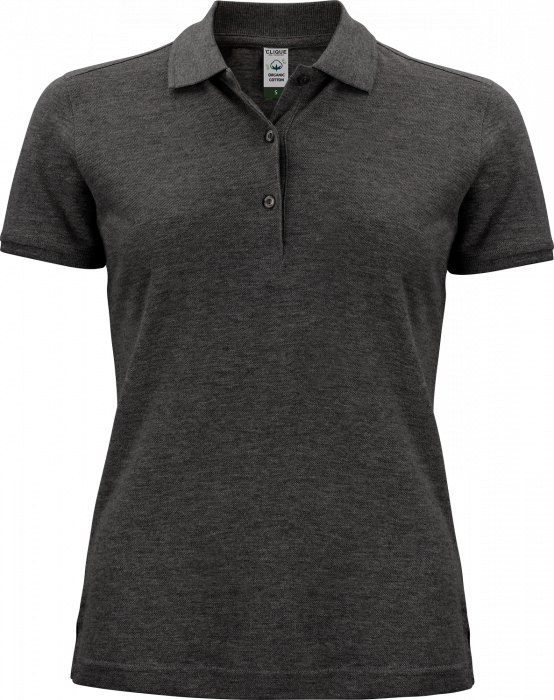 Clique - Classic Organic Polo For Women - Anthracite Melange