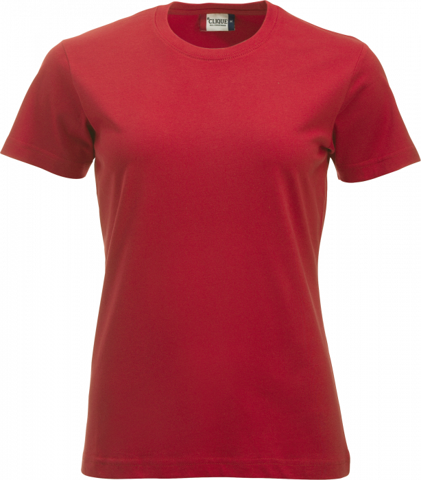 Clique - Klassisk Bomulds T-Shirt Dame - Rød