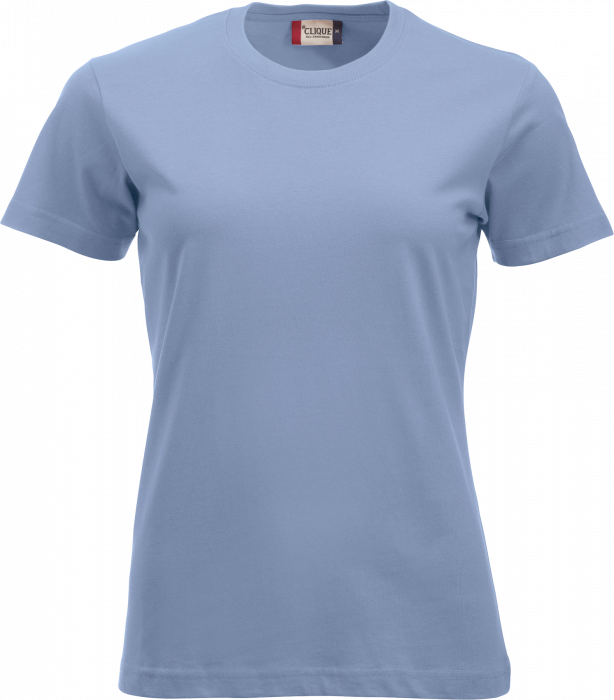 Clique - Klassisk Bomulds T-Shirt Dame - Lyseblå
