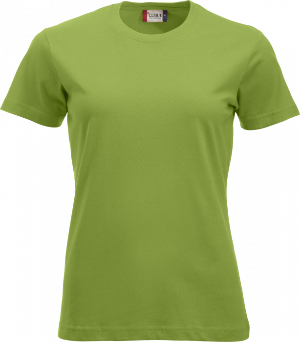 Clique - Klassisk Bomulds T-Shirt Dame - Lysegrøn