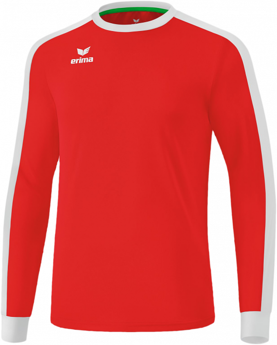 Erima - Retro Star Longsleeve Jersey - Ruby Red & biały