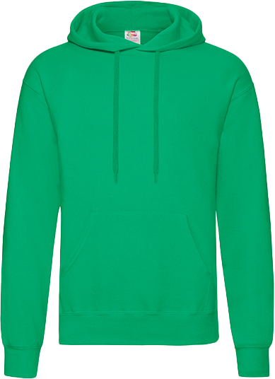 Fruit of the loom - Klassisk Hoodie - Kelly Green