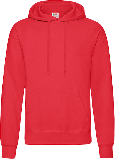 Fruit of the loom - Klassisk Hoodie - Red