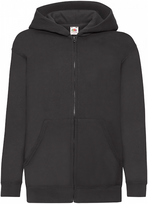 Fruit of the loom - Classic Hodded Sweat Jacket Kids - Nero