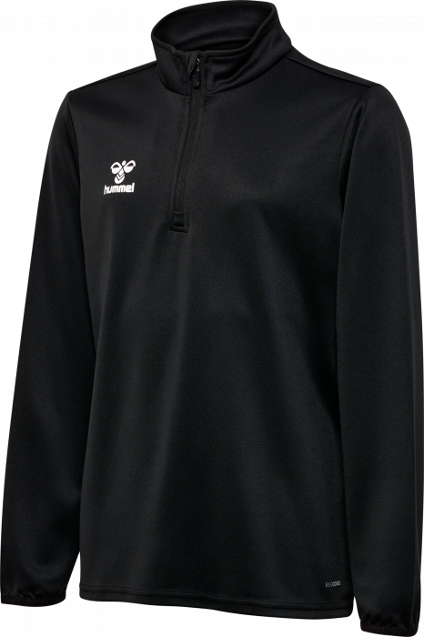 Hummel - Essential Training Sweat With Half Zip Kids - Black