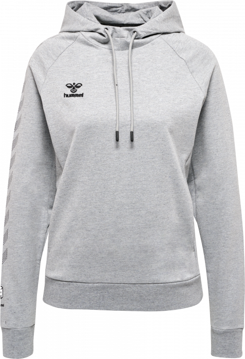 Hummel - Move Grid Cotton Hoodie Women - Grey Melange