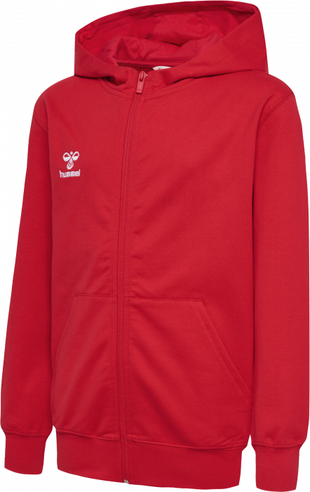 Hummel - Go 2.0 Hoodie W. Zip Kids - True Red