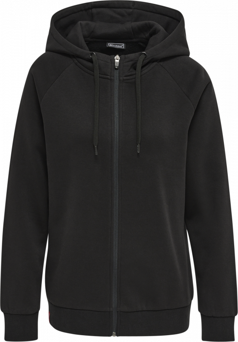 Hummel - Red Heavy Hoodie With Zip Women - Negro