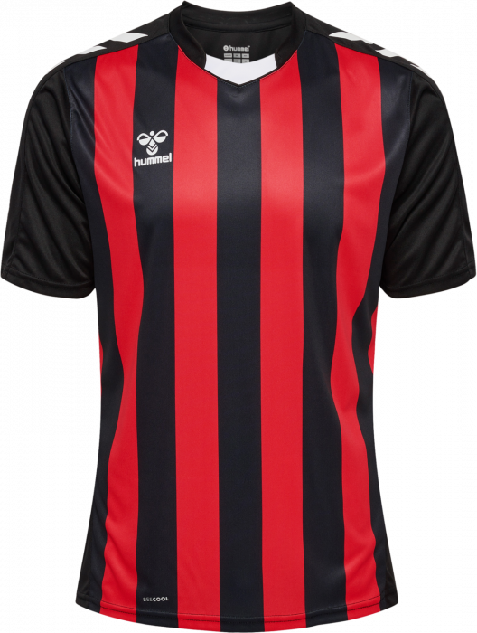 Hummel - Core Xk Striped Jersey - Schwarz & true red