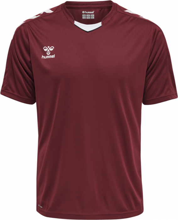 Hummel - Core Xk Poly Jersey Jr - Maroon & wit