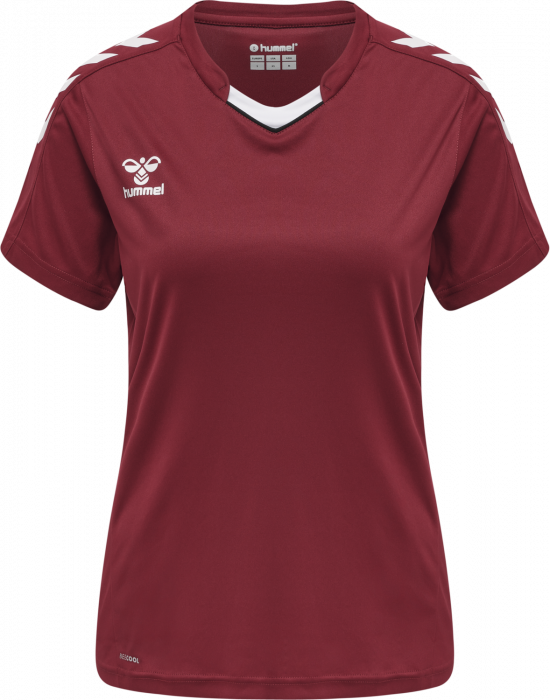 Hummel - Core Xk Poly Jersey Women - Maroon & weiß