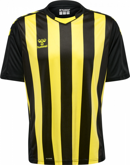 Hummel - Core Xk Striped Jersey Jr - Nero & yellow