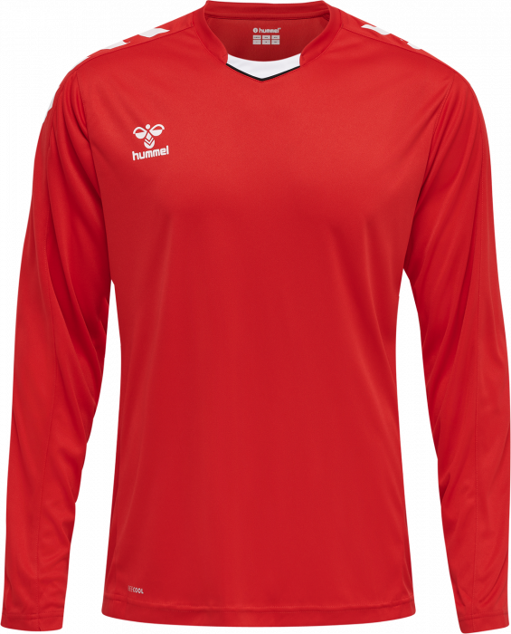 Hummel - Core Xk Poly Jersey Long - True Red & blanc