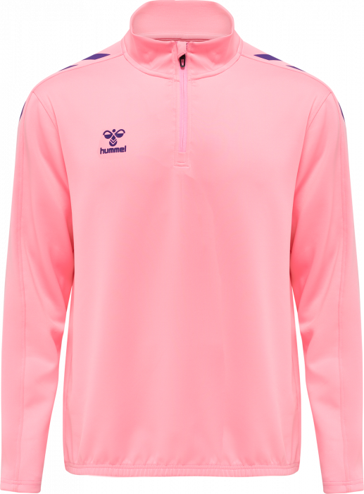 Hummel - Core Xk Half Zip Sweater - Cotton Candy & purple reign