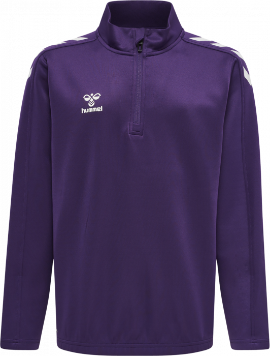 Hummel - Core Xk Half Zip Sweater Jr - Acai & wit