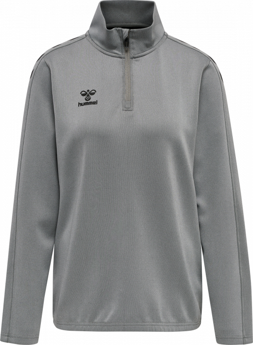 Hummel - Core Xk Half Zip Sweater Women - Grey Melange & czarny