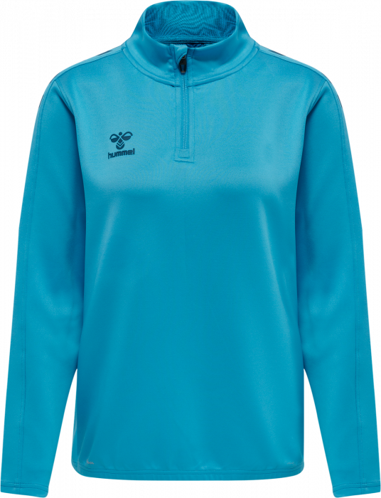 Hummel - Core Xk Half Zip Sweater Women - Blue danube & branco