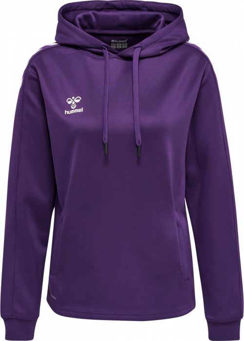 Hummel - Core Xk Poly Hoodie Women - Purple Reign & white