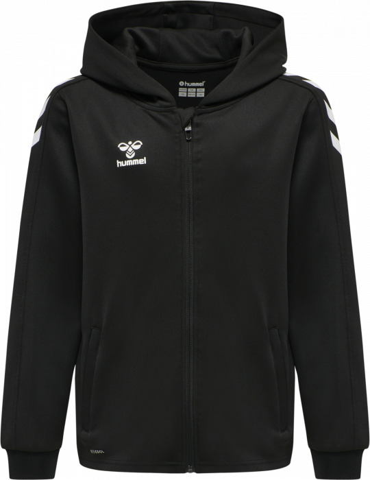 Hummel - Core Xk Poly Hoodie With Zipper Jr - Negro & blanco