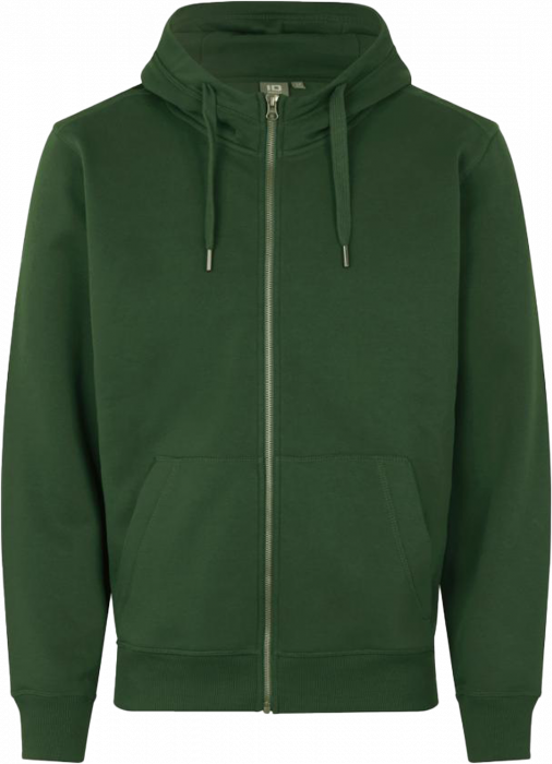 ID - Hoodie W. Zip  (Mens) - Bottle Green