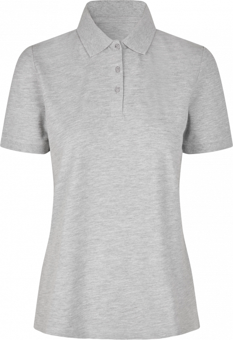 ID - Organic Poloshirt Women - Lys Grå Melange