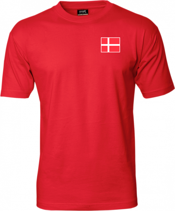 ID - Danmarks Cotton T-Shirt - Vermelho