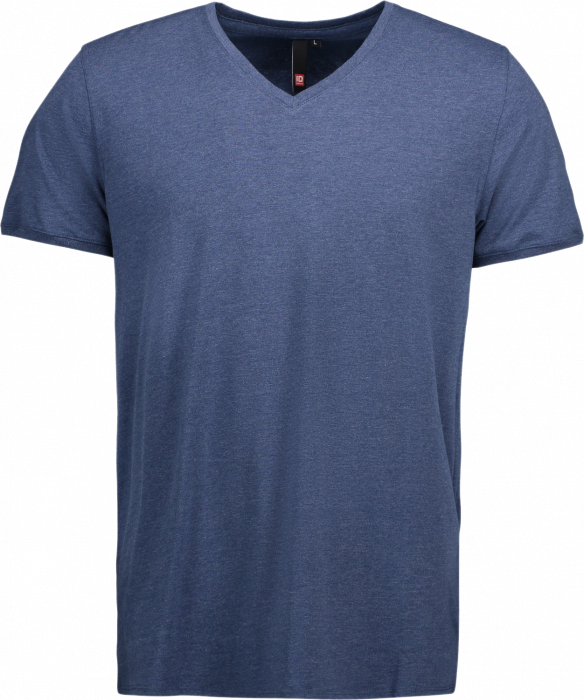 ID - V-Neck Tee Men - Blue Melange