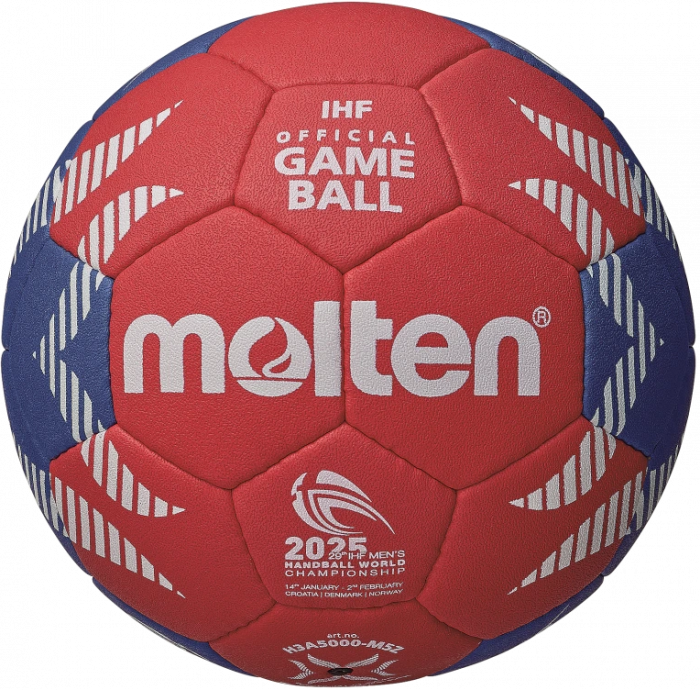 Molten - Official Matchball Vm 2025 Handball - Blue & rood