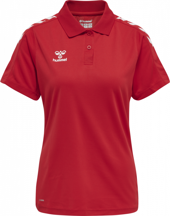 Hummel - Core Xk Polo Women - True Red & bianco