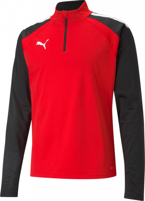 Puma - Teamliga Training 1/4 Zip Top Jr. - Rot & schwarz