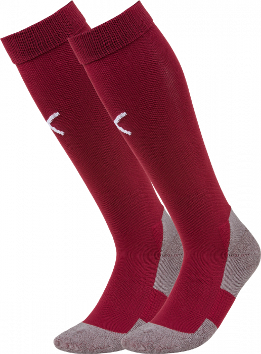 Puma - Teamliga Core Sock - Rojo tinto & blanco