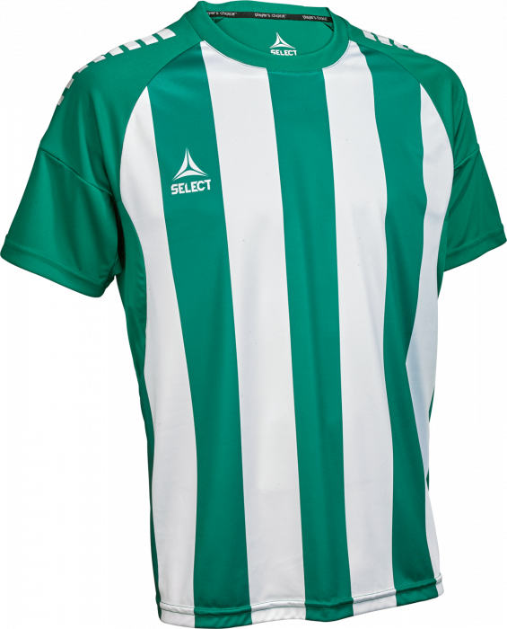 Select - Spain V25 Player Shirt S/s Striped - White & green