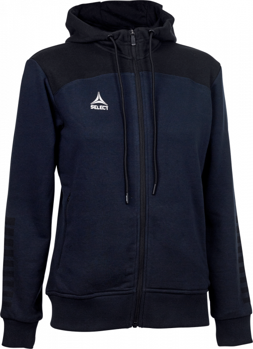 Select - Oxford Zip Hoodie Women - Bleu marine & noir